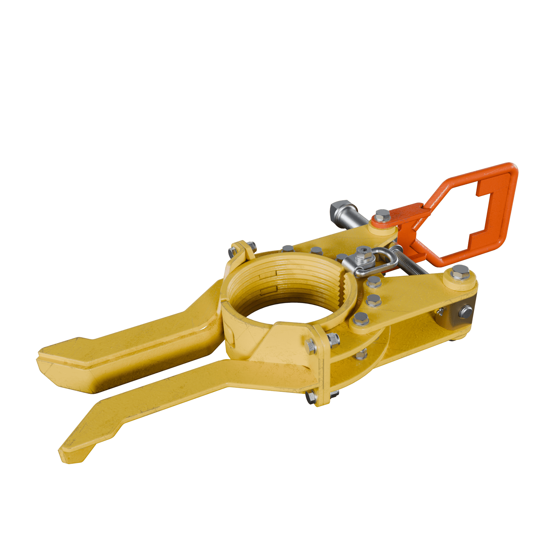 Chain Link Retaining Clamps in operation